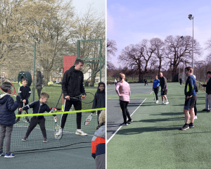 LTA Youth Blue tennis coaching session for children in Bexley, focusing on coordination and fun.