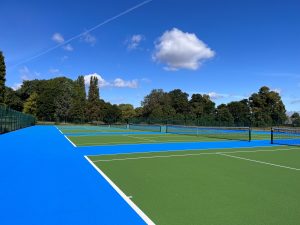 Outdoor tennis courts at Danson Park in Bexley managed by TwistFizz, offering accessible community tennis facilities.